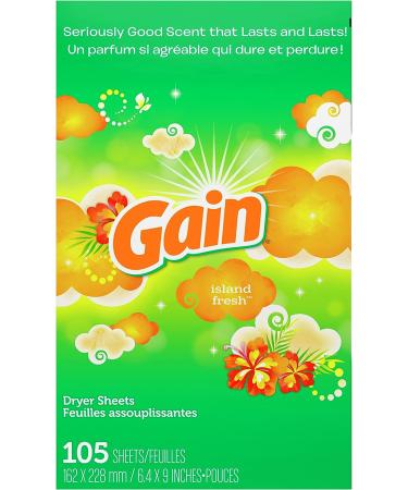 Gain Fabric Softener Dryer Sheets Island Fresh Scent - 105 Count - Buy Online on SooperMarket.com