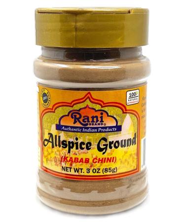 Rani Allspice (Kabab Chini) Ground Powder 3oz (85g) PET Jar All Natural | Vegan | Gluten Friendly | NON-GMO | Indian Origin Powder 85 g (Pack of 1)