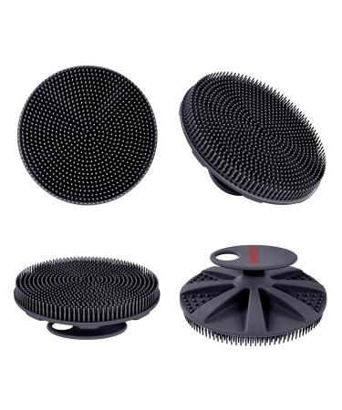 INNERNEED Food-grade Soft Silicone Body Scrubber Shower Brush - Gentle Exfoliating and Lather Well - Black - Buy Online on SooperMarket.com