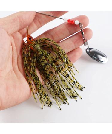 6 Pcs Bass Spinner Baits for Bass, Trout & Salmon Fishing - Hard Metal Spinnerbaits by Free Fisher - Buy Online on SooperMarket.com
