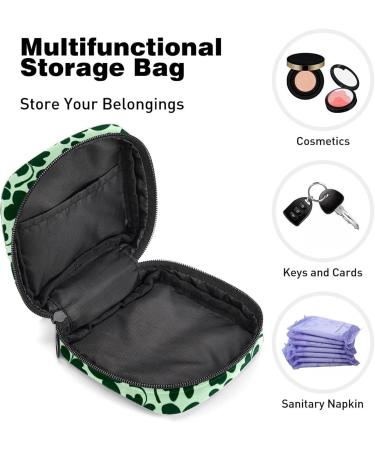 Clover Icons Pattern Sanitary Napkin Storage Bag | Menstrual Cup Pouch | Nursing Pad Holder | Portable Period Bag - Multi-colored - Buy Online on SooperMarket.com