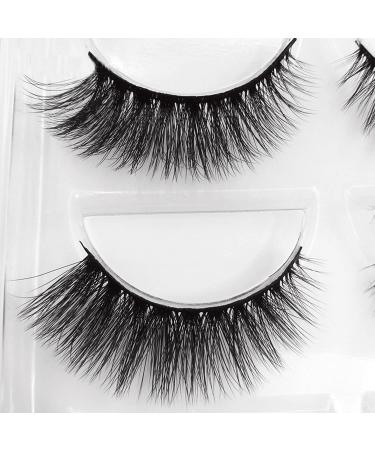 Desikixudy 3D Faux Lashes Handmade Luxurious Volume Fluffy Natural False Eyelashes 5 Pairs with Tweezers 05 - Buy Online on SooperMarket.com