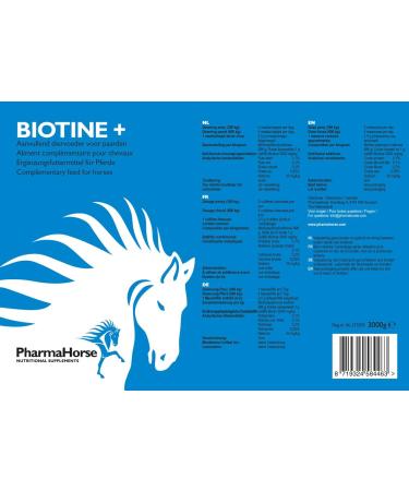 PharmaHorse Biotin+ | Boost Skin Nervous System & Energy Metabolism | 3000g | No Added Sugar - International Shipping Available - Buy Online on SooperMarket.com