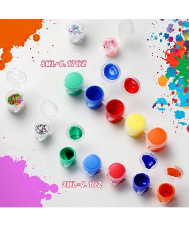 100 Empty Paint Strips with Clear Plastic Pots - 3 ml/ 0.1 oz Mini Storage Containers for Art Supplies, Classrooms, Schools, Paintings, and Festivals - Buy Online on SooperMarket.com