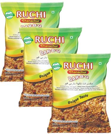 Ruchi Chanachur mixed packs - 3 types (3 x 300g BBQ)