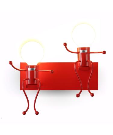 Azanaz E27 Wall lamp Wall lamp Effect lamp Flurlamp Stair lamp Cartoon lamp for children's room living room bedroom study room hallway (red 28 x 19 x 24 cm) red 28 x 19 x 24 cm