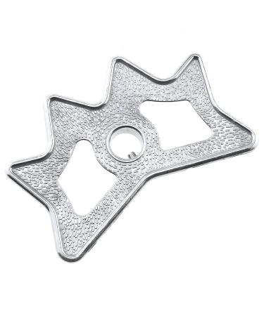 RLECS Billiard Bridge Head Silver Aluminium Alloy Slip-On Moosehead Bridge Head for Billiard Pool Cue Stick