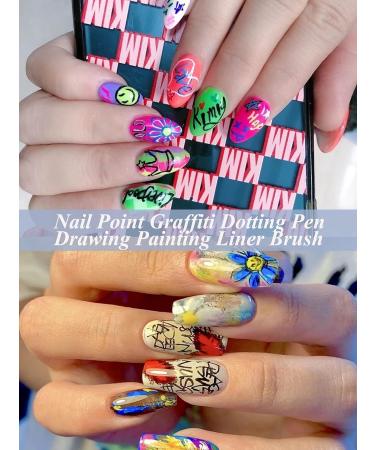 Gorvalin 12 Colors Nail Art Pens - 3D Nail Polish Graffiti Dotting Liner Pen Set for DIY Nail Design - Buy Online on SooperMarket.com