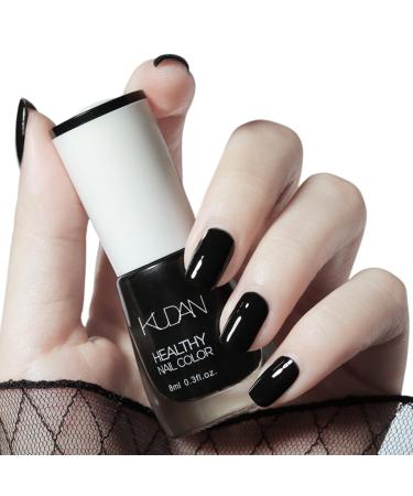 TBeautfave Black Nail Polish Quick Dry Nail Polish Long Lasting Nail Varnish Pastel Nail Polish Non-Toxic Water Based Formula Nail Polish Black for DIY Nail Art