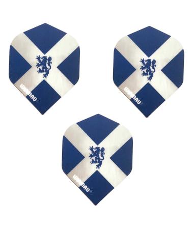 Winmau Scotland Flag Lion Scottish 75 Micron Strong Dart Flights (3 Sets - 9 Flights)