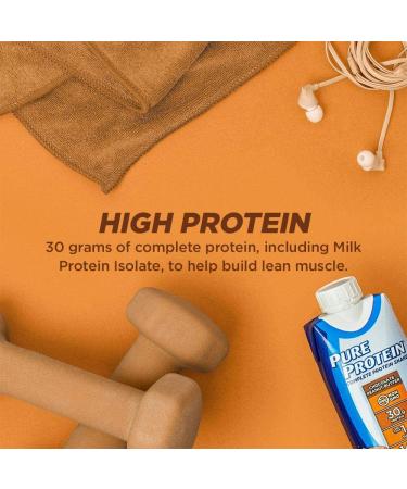 Pure Protein Chocolate Peanut Butter Shake | 30g Protein | Ready-to-Drink Keto-Friendly | Immune Boosting Vitamins | 11oz Bottles - 12 Pack - Buy Online on SooperMarket.com