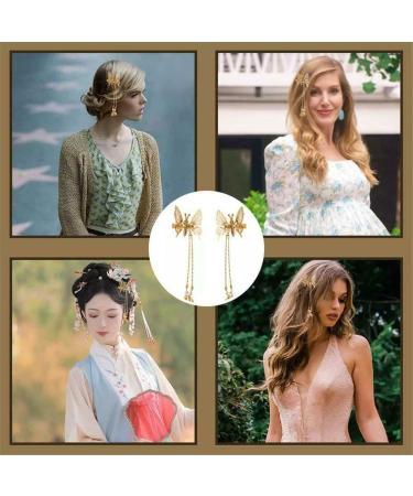 Elegant Tassel Butterfly Hairpin - Shiny Moving Hair Clip for Women & Girls | Perfect Silver Hair Accessory - Buy Online on SooperMarket.com