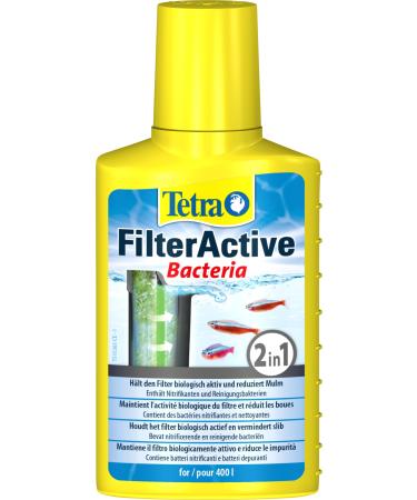 Tetra FilterActive Bacteria - 2in1 Mix of living starter bacteria and sludge -reducing cleaning bacteria keeps the filter biologically active and reduced 100 ml