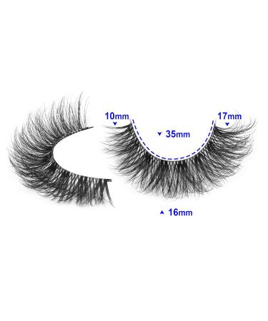 PHKERATA A-17 14 Pairs Pack Natural Cat Eye Mink Lashes | Fluffy Wispy 3D Effect False Eyelashes - Buy Online on SooperMarket.com
