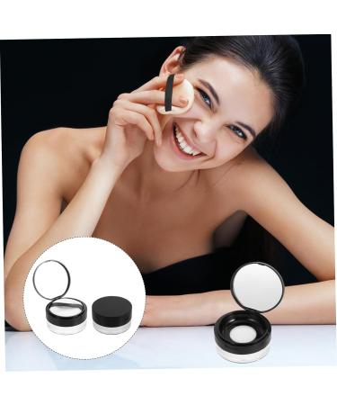 CANIGHT 2pcs Elastic Mesh Loose Powder Box Flour Holder Makeup Powder Case Portable Powder Puff Black Abs - Buy Online on SooperMarket.com