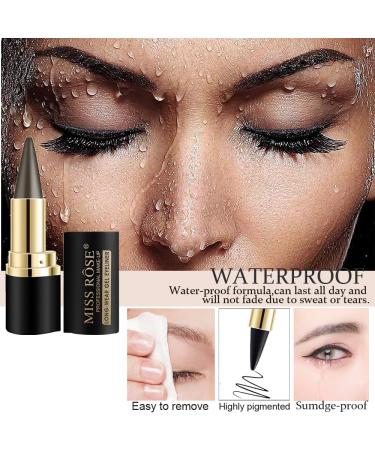 Aaiffey Gel Eyeliner Set - Waterproof Smudge Proof Eye-liner Pencil for Women - Long-Lasting Matte Black/Brown (04 Black + 03 Brown) - Buy Online on SooperMarket.com