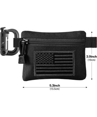 FRTKK Tactical Compact EDC Pouches - 2 Pack Military Molle Utility Organizer Coin Purse Keychain Credit Card Holder Waist Pack Black - Buy Online on SooperMarket.com