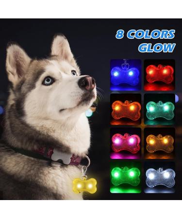 VAILEAL 8-Piece LED Dog Lights - Multicolor Waterproof Safety Lights with Turn Signals for Dogs Cats Joggers & Kids - Perfect for Night Walks - Buy Online on SooperMarket.com