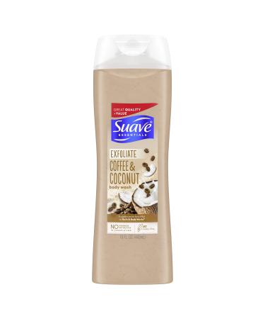 Suave Essentials Body Wash Body Wash for Women for Gentle Exfoliation Coffee & Coconut Paraben-Free and Cruelty-Free 15 oz Coconut,Coffee 15 Fl Oz (Pack of 1)