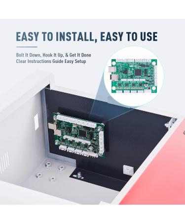 OMTech K40+ Laser Engraver Motherboard Upgrade - Smoothie Mainboard for CNC CO2 Laser Cutter with Rotary Axis Autofocus Support - LightBurn K40 Engraving Replacement Control Board - Buy Online on SooperMarket.com