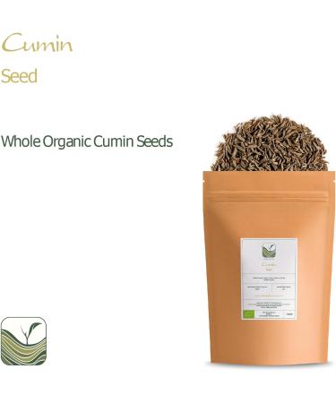 Organic Cumin Seed Whole Spice 200g - Premium Culinairy Seeds - Cuminum Cyminum - Buy Online on SooperMarket.com