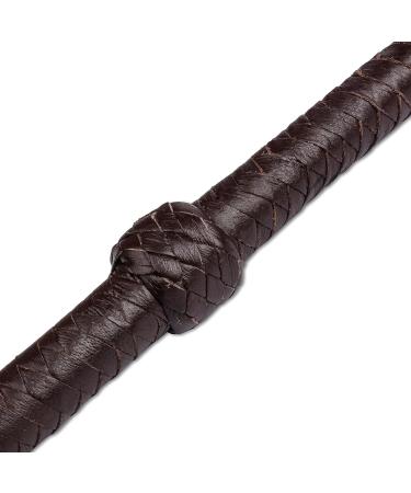 HADZAM Indiana Jones Bullwhip 10FT 12 Plaits Real Cow Hide Leather Rope Core - Brown - Buy Online on SooperMarket.com