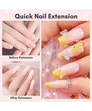 Makartt Poly Nail Gel 50ML Gel Builder for Nails Light Nude Pink Gel Nail Extension Nail Strengthener Hard Gel Color Gel Nail Art Design Multifunctional for Home DIY Salon -Peach - Buy Online on SooperMarket.com