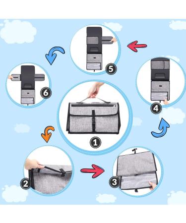 Portable Waterproof XL Baby Changing Mat with 6 Pockets and Wipe Dispenser - Buy Online on SooperMarket.com