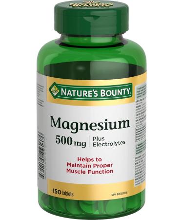 Nature's Bounty Omega 3 6 9 Fish Oil 1200mg Pills Supplement Helps Support Cognitive Health and Brain Function 200 Softgels & Magnesium 500 mg Plus Electrolytes 150 Tablets (Package May Vary) Supplement + Magnesium 500 mg - Buy Online on SooperMarket.com