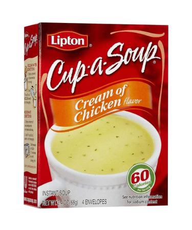 Lipton, Cup-A-Soup, Cream Of Chicken Flavor, 4 Count, 2.4 oz