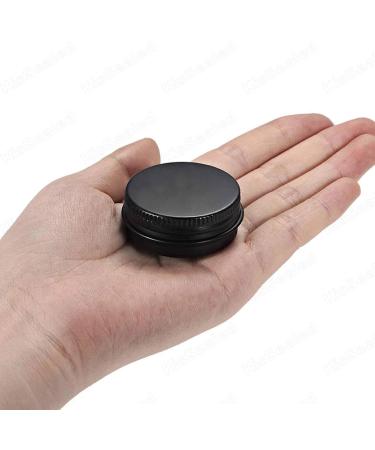 KisSealed 50 Pack Mini Aluminum Round Tin Jar 0.5 oz Refillable Metal Storage Travel Tins 15ML Black Empty Cosmetic Sample Containers Bottle with Screw Lid for Lip Balm Salve Powder Spice & Candies - Buy Online on SooperMarket.com