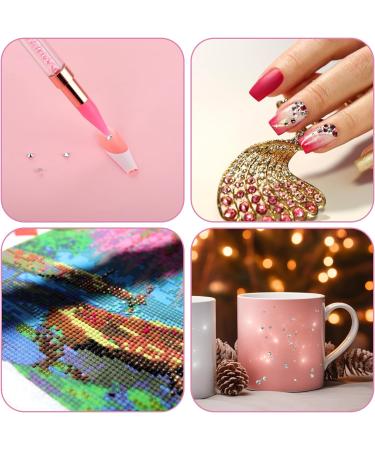 Jeffdad Double Head Nail Rhinestone Picker Set - Pink & Purple | DIY Nail Art Tool with Gems Crystals - Buy Online on SooperMarket.com