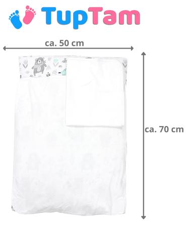 TupTam Baby Changing Mat with 2 Terry Cloth Covers | Bears/Foxes/Mint | 70 x 70 cm - International Shipping Available - Buy Online on SooperMarket.com