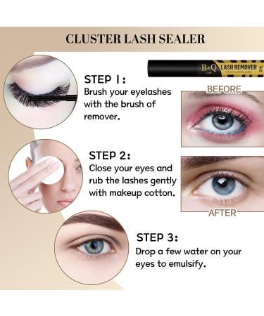 B&Q Cluster Lash Glue & Remover Set | Waterproof & Long Lasting for DIY Cluster Lashes at Home (3pcs) - Buy Online on SooperMarket.com