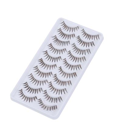 Buy Outopen 10 Pairs Brown Natural Look Manga Lashes - Short 5-13MM Handmade Wispy False Eyelashes for Daily Wear | International Shipping - Buy Online on SooperMarket.com