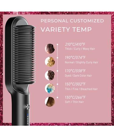 Tymo Hair Straightener Brush - Fast Heating, 5 Temp Levels & Auto-Off for Silky Straight Hair - Buy Online on SooperMarket.com