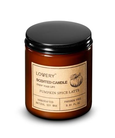 Pumpkin Spice Latte Aromatherapy Candles - Perfect Women's Gift Set for Stress Relief Meditation & Relaxation | 9oz Amber Jar Candles - Buy Online on SooperMarket.com