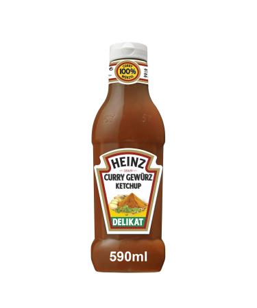 Heinz Curry Spice Ketchup Delikat Curry ketchup in the upside down bottle 8 x 590 ml 590 ml (pack of 8)