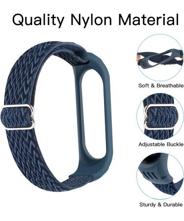 Adjustable Elastic Nylon Straps Compatible with Xiaomi Mi Band 6/Xiaomi Mi Band 5/Xiaomi Mi Band 4/Xiaomi Mi Band 3  Soft Breathable Sport Replacement Wristband for Women Men (Midnight Blue) - Buy Online on SooperMarket.com