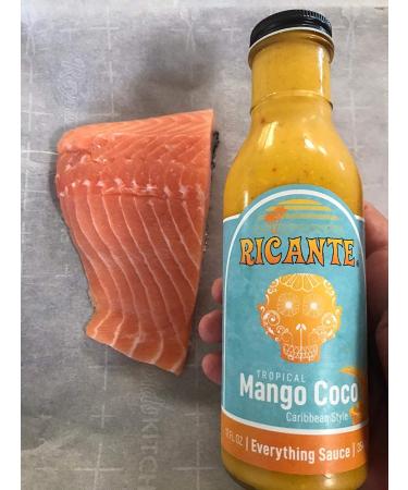 Ricante Tropical Mango Coco Caribbean Style Everything Sauce - 12oz Bottle | Keto, Gluten Friendly, Whole 30 Approved - Buy Online on SooperMarket.com