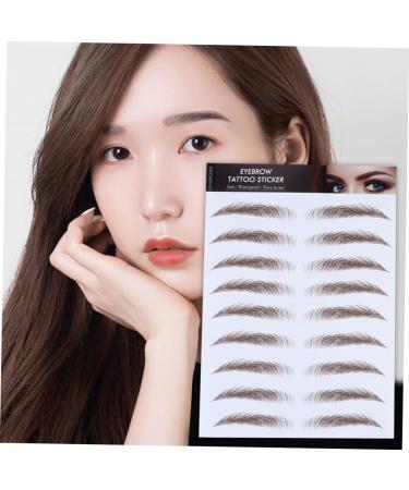 WOFASHPURET 4pcs Eyebrow Stickers Waterproof Fake Eyebrow False Imitation Eyebrow 4d Transfer Stickers Hair - Buy Online on SooperMarket.com