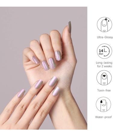 DANNI & TONI 28 Flickering Gel Nail Polish Strips - Salon-Quality Manicure Stickers - Buy Online on SooperMarket.com