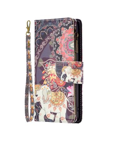 VQWQ mobile phone case for redmi grade 12 per case - protective cover for Redmi Note 12 Pro / Xiaomi Poco X5 Pro leather bag with trapper zipper map compartment flip case folding cover magnetic 03 elephant xiaomi Redmi Note 12 Pro / Xiaomi Poco X5 Pro ele