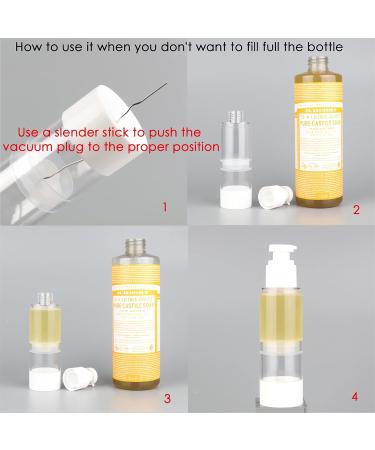 TIANZD 3Pcs Empty 100ml Transparent Airless Pump Bottles Refillable Clear Travel Vacuum Lotion Pump Containers for Cosmetic Foundation Lotion Gel - No Straw Required - Buy Online on SooperMarket.com