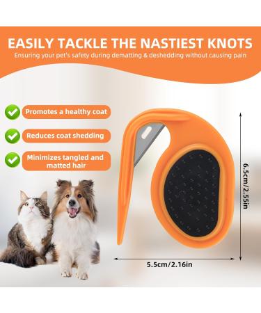 Premium PET Knotting Comb - De-Knot Tool for Cats & Dogs | Remove Matted Hair Effortlessly - Orange/Green - Buy Online on SooperMarket.com