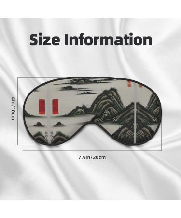 SSIMOO Landscape Painting Eye Mask - Soft Breathable Sleep Mask for Women | Perfect for Travel & Relaxation - Buy Online on SooperMarket.com