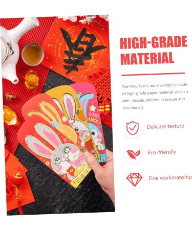 Didiseaon 90 Pcs 2023 Year of The Rabbit Red Packets Lucky Hong Bao Chinese New Year Red Pocket Red Envelopes Chinese New Year Red Envelope New Year Money Envelope Paper Wedding Coin As Shown 1x3pcs 17X9CMx3pcs - Buy Online on SooperMarket.com