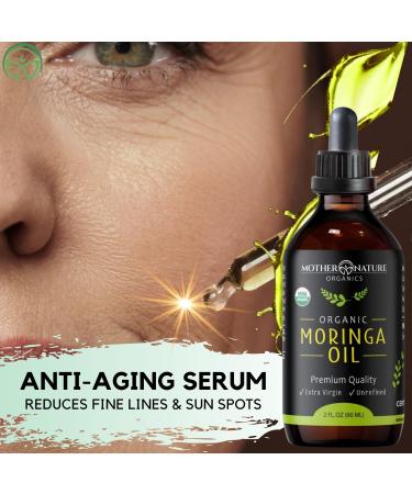 Moringa Oil - USDA Organic 100% Pure & Cold Pressed | Natural Moisturizer for Skin Face Hair | Gluten Free Non-GMO & Vegan (2oz - Buy Online on SooperMarket.com