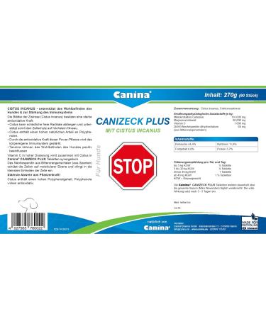 Canina Canizeck Plus Tablets - 1 Pack (270g) | Premium Pet Supplement for Global Shipping - Buy Online on SooperMarket.com