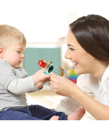Jingling Fruit Pacifier Feeder - Safe Silicone Teething Tool for Babies | Soft Vegetable & Fruit Food Feeder - Buy Online on SooperMarket.com